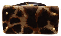 Thumbnail for Dolce & Gabbana Elegant Giraffe Pattern Welcome Bag with Gold Accents