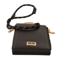 Thumbnail for Dolce & Gabbana Elegant Black Leather Strapped Wallet