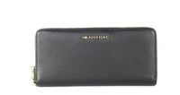 Thumbnail for Michael Kors Jet Set Travel Large Black Pebble Leather Continental Wrist Wallet