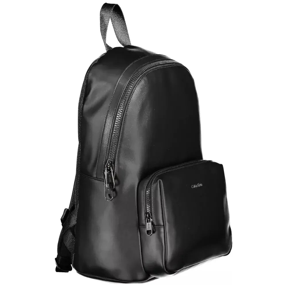 Luxour, Calvin Klein Black Polyester Men Backpack, 