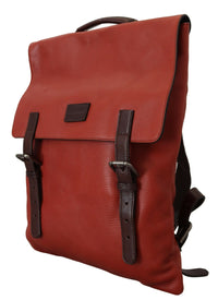 Thumbnail for Dolce & Gabbana Elegant Calfskin Leather Backpack in Orange