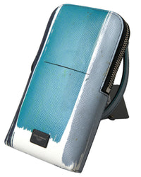 Thumbnail for Dolce & Gabbana Elegant Leather Crossbody Phone Bag in Blue & White