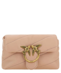 Thumbnail for PINKO Chic Blush Quilted Crossbody Love Puff Bag