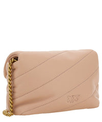 Thumbnail for PINKO Chic Blush Quilted Crossbody Love Puff Bag