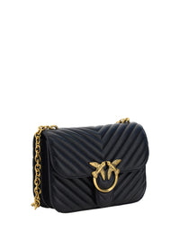 Thumbnail for PINKO Elegant Black Quilted Leather Shoulder Bag