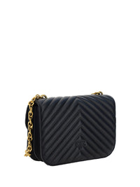 Thumbnail for PINKO Elegant Black Quilted Leather Shoulder Bag