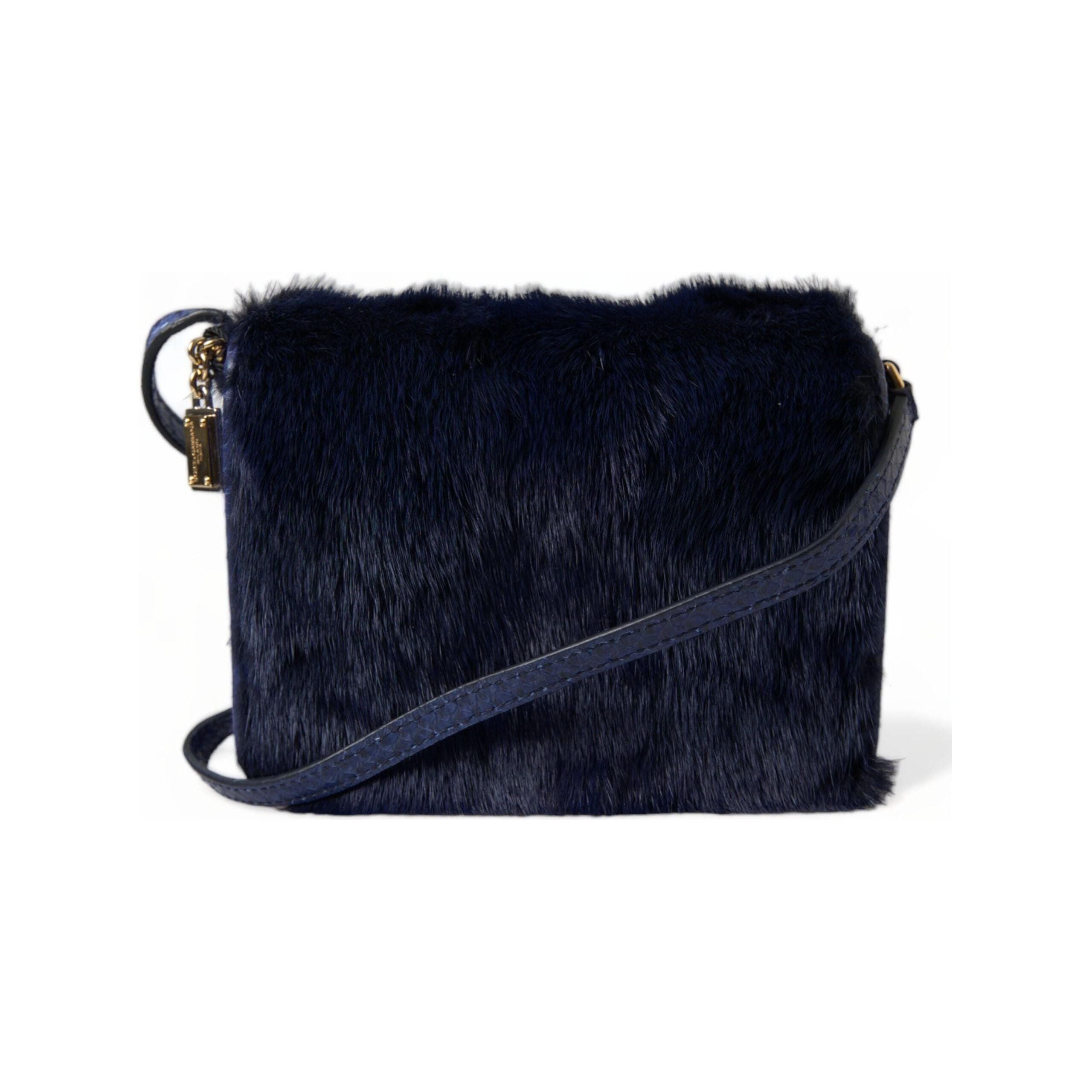 Luxour, Dolce & Gabbana Exquisite Blue Mink Fur Shoulder Bag, 