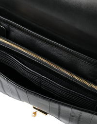 Thumbnail for Dolce & Gabbana Elegant Eelskin Leather Shoulder Bag