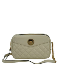 Thumbnail for Versace Elegant White Leather Camera Shoulder Bag