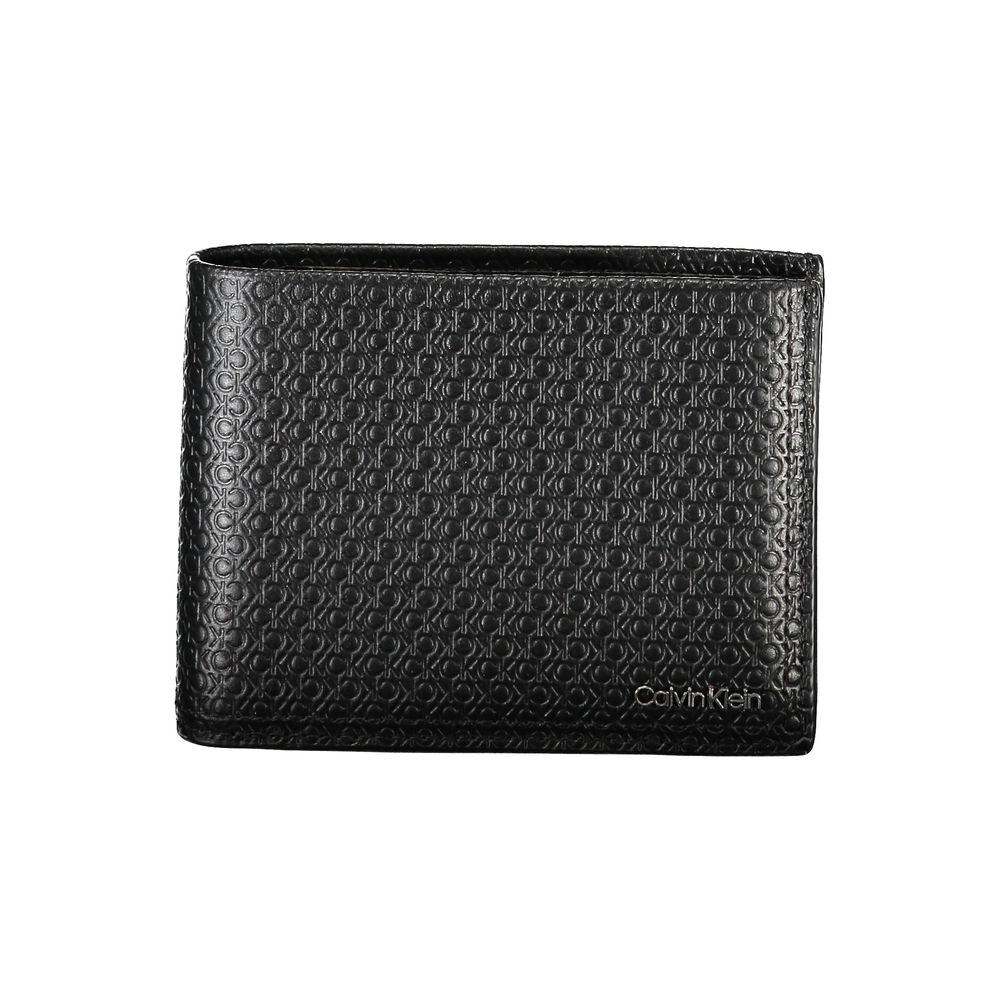 Luxour, Calvin Klein Sleek Black Leather Bifold Wallet with RFID Block, 