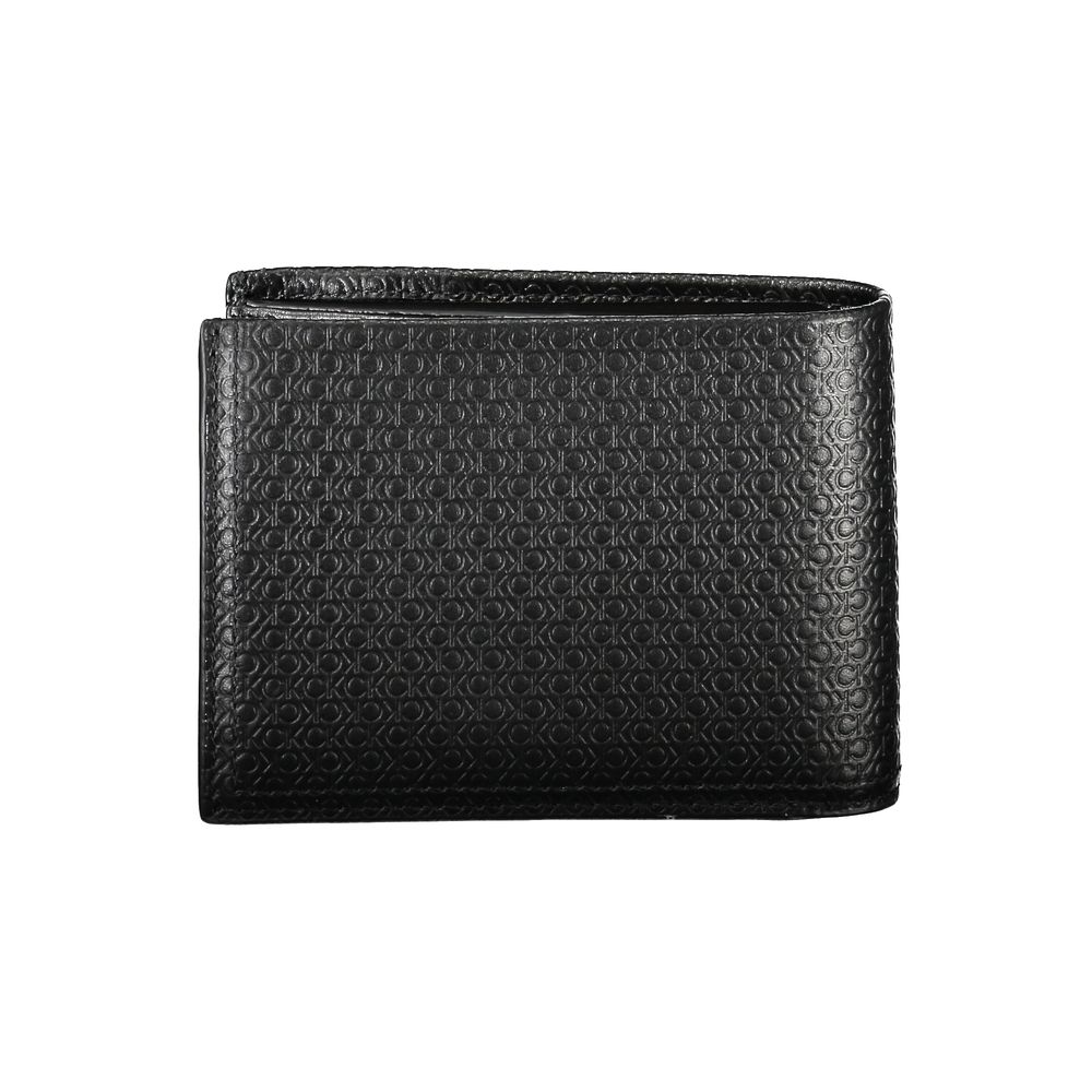 Luxour, Calvin Klein Sleek Black Leather Bifold Wallet with RFID Block, 