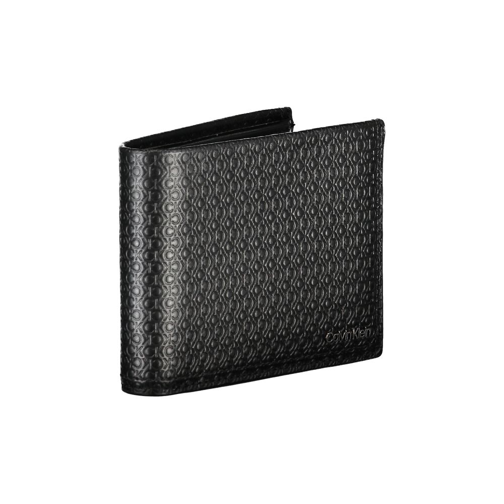 Luxour, Calvin Klein Sleek Black Leather Bifold Wallet with RFID Block, 