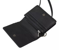 Thumbnail for Luxour, Dolce & Gabbana Black Leather Bifold Shoulder Sling Women Wallet, 