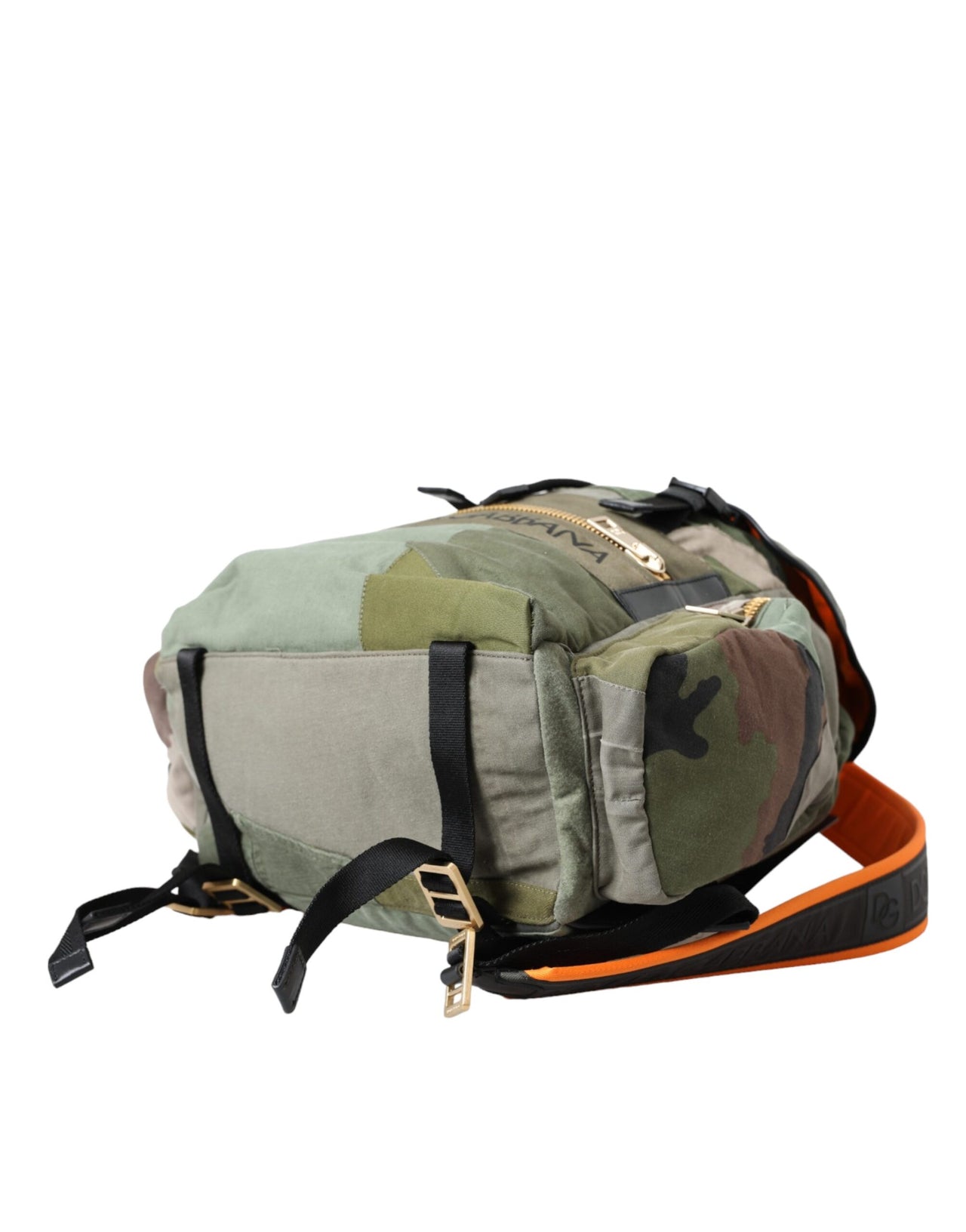 Luxour, Dolce & Gabbana Military Green Patchwork Rucksack Backpack Bag, 