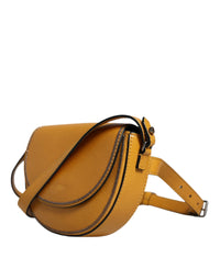 Thumbnail for Luxour, Brunello Cucinelli Light Brown Leather Logo Waist Strap Sling Bag, 