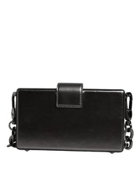 Thumbnail for Dolce & Gabbana Metallic Gray DG BOX Leather Shoulder Chain Strap Bag