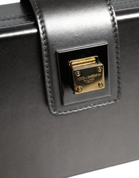 Thumbnail for Dolce & Gabbana Metallic Gray DG BOX Leather Shoulder Chain Strap Bag