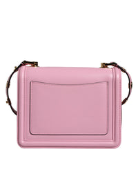 Thumbnail for Dolce & Gabbana Baby Pink LOLA Leather Studded Crossbody Strap Bag