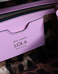 Thumbnail for Dolce & Gabbana Baby Pink LOLA Leather Studded Crossbody Strap Bag