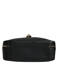 Thumbnail for Dolce & Gabbana Black Calfskin Leather Welcome Handbag Bag