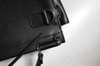 Thumbnail for Dolce & Gabbana Black Leather SICILY Top Handle Crossbody Bag