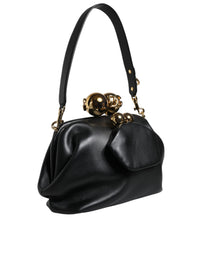 Thumbnail for Dolce & Gabbana Black Calfskin Leather Shoulder Clutch Bag