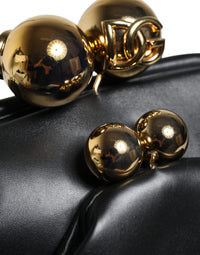 Thumbnail for Dolce & Gabbana Black Calfskin Leather Shoulder Clutch Bag