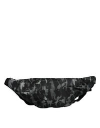 Thumbnail for Dolce & Gabbana Black Leopard Fabric Belt Waist Fanny Pack Bag