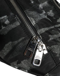 Thumbnail for Dolce & Gabbana Black Leopard Fabric Belt Waist Fanny Pack Bag