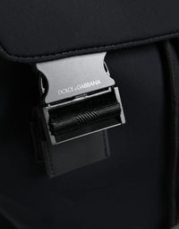 Thumbnail for Dolce & Gabbana Black DG Mania Neoprene Travel Back Pack Bag