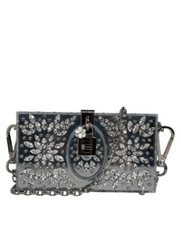 Thumbnail for Dolce & Gabbana Silver Plexiglass Clutch Mini Evening Purse Bag