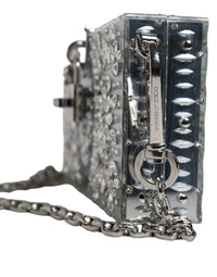 Thumbnail for Dolce & Gabbana Silver Plexiglass Clutch Mini Evening Purse Bag