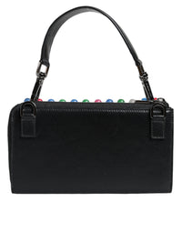 Thumbnail for Dolce & Gabbana Black Leather Lighted Top Handle Handbag Bag