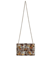 Thumbnail for Dolce & Gabbana Multicolor Tweed Floral Clutch Crossbody Bag