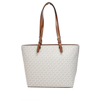 Thumbnail for Michael Kors Jet Set Medium Vanilla Double Pocket Tote Bag