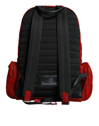 Thumbnail for Dolce & Gabbana Red Patent Leather Logo Plaque Backpack Bag