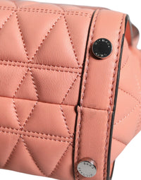 Thumbnail for Michael Kors Peach Quilted Leather Logo Crossbody VIVIANNE Messenger Bag