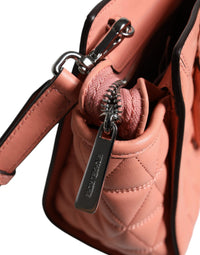 Thumbnail for Michael Kors Peach Quilted Leather Logo Crossbody VIVIANNE Messenger Bag