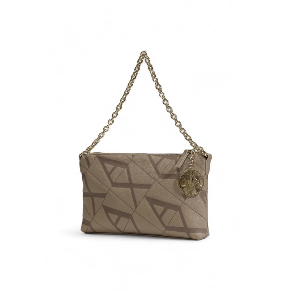 Luxour, Armani Exchange - Canvas Beige Shoulder Bag, 