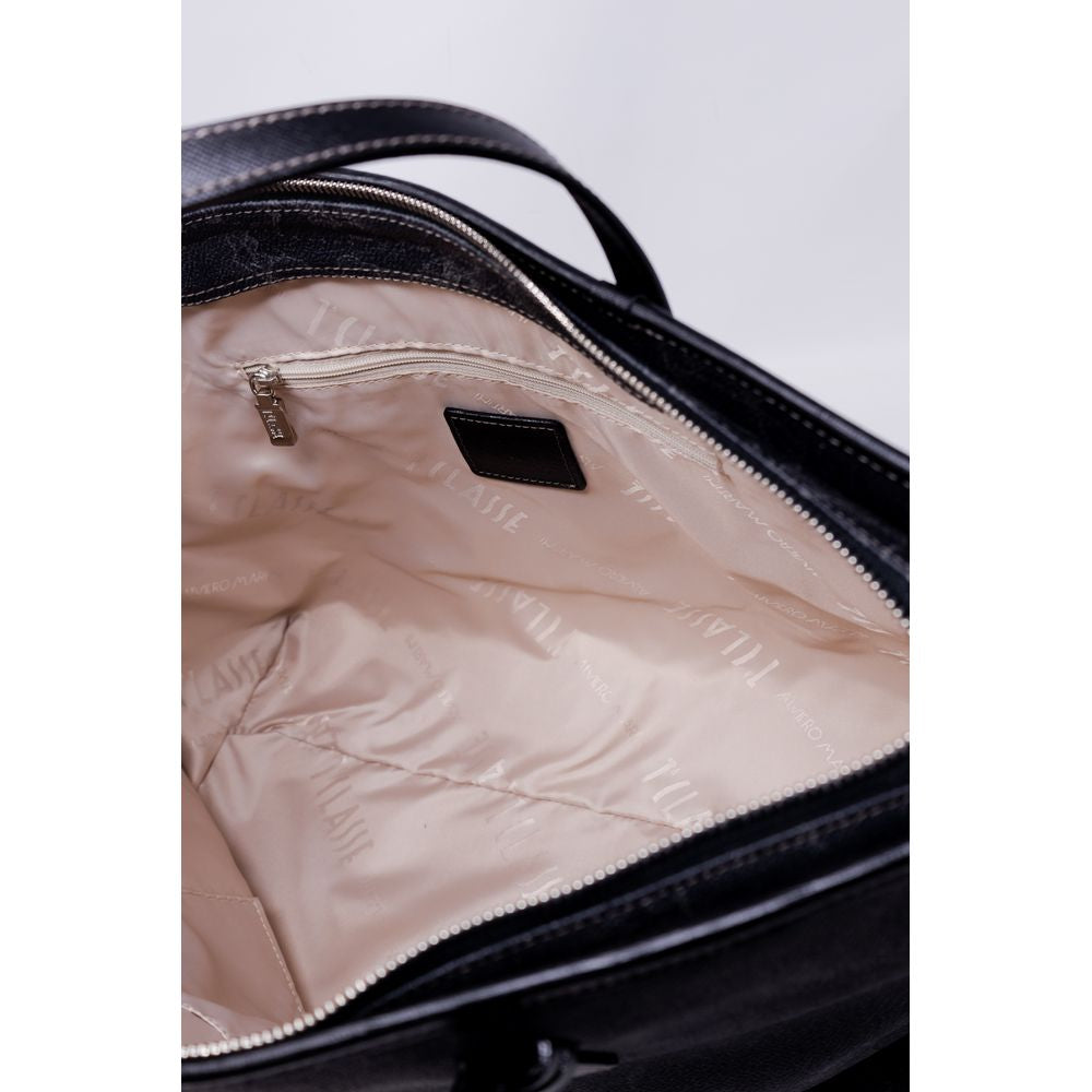 Luxour, Alviero Martini Prima Classe Black Polyester Handbag, 