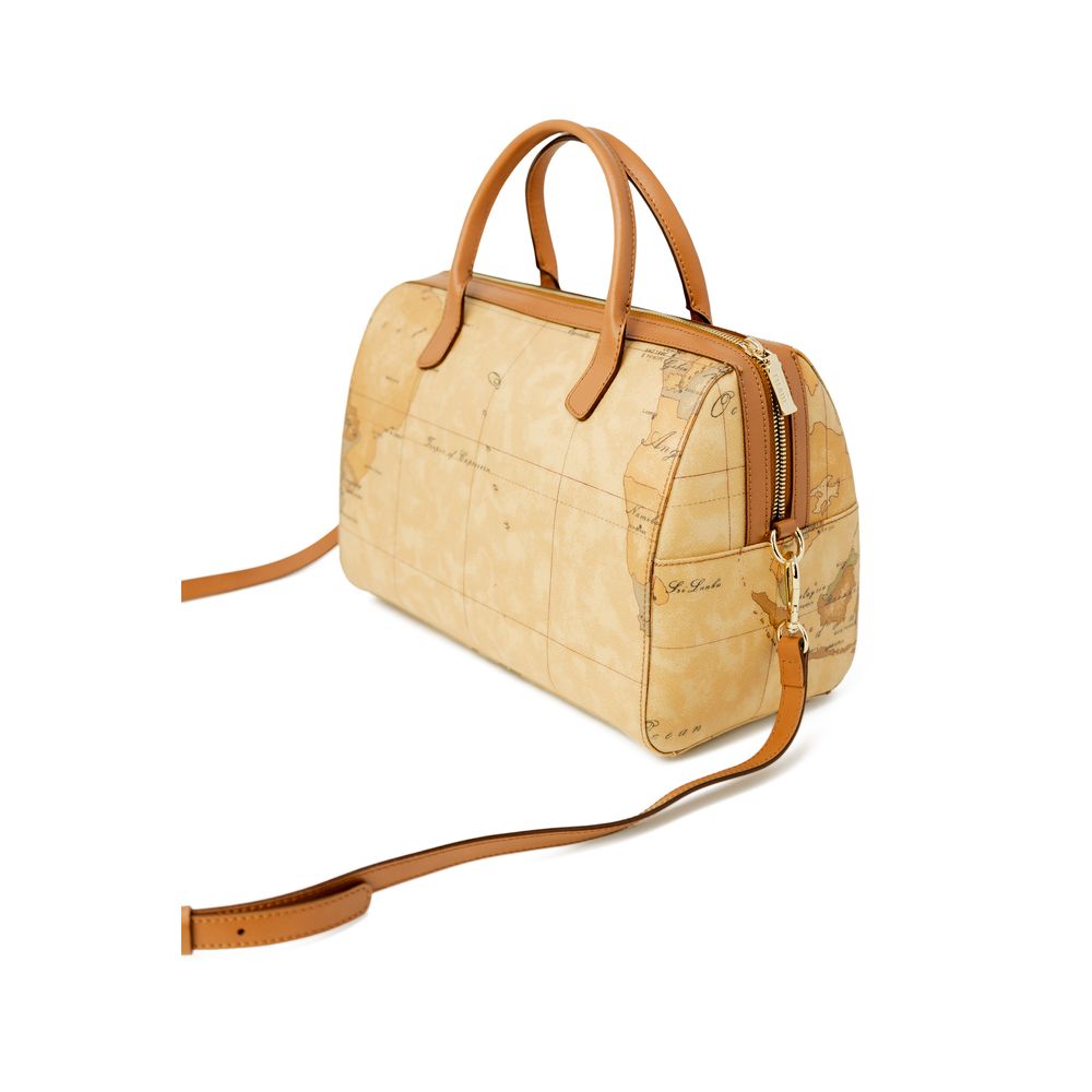 Luxour, Alviero Martini Prima Classe Beige Leather Handbag, 