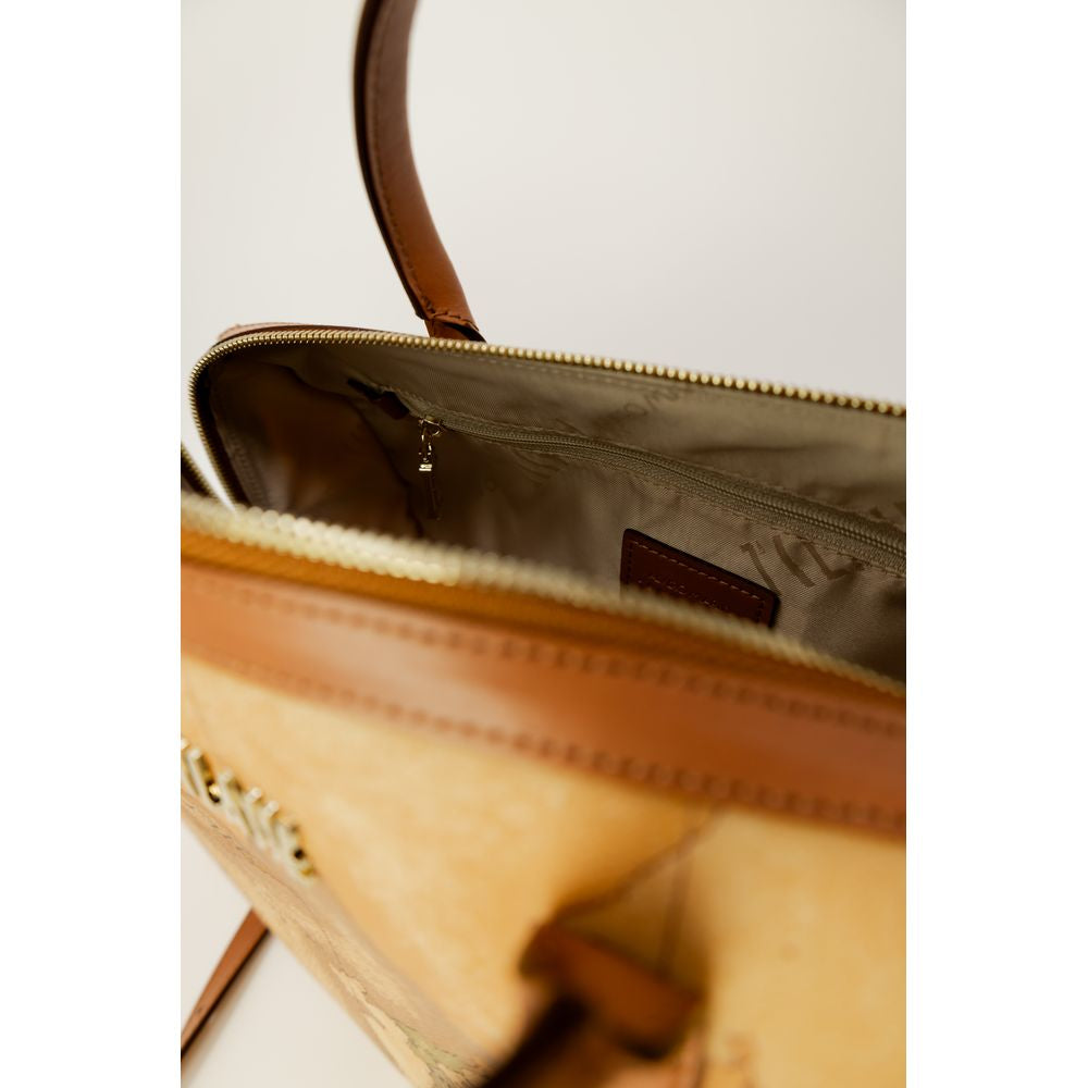 Luxour, Alviero Martini Prima Classe Beige Leather Handbag, 