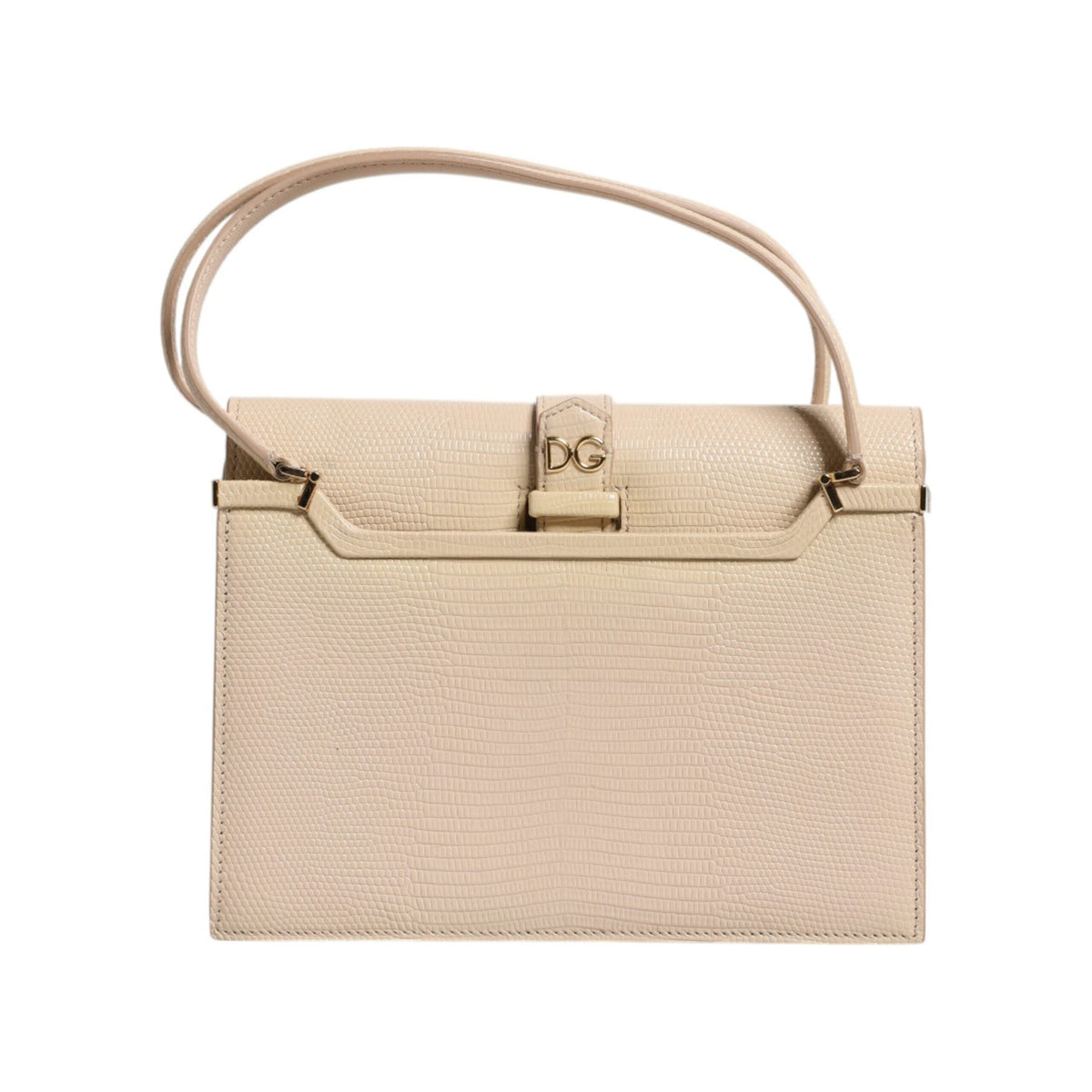 Luxour, Dolce & Gabbana Beige Leather Ingrid Top Handle Shoulder Bag, 