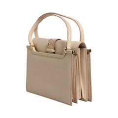 Luxour, Dolce & Gabbana Beige Leather Ingrid Top Handle Shoulder Bag, 