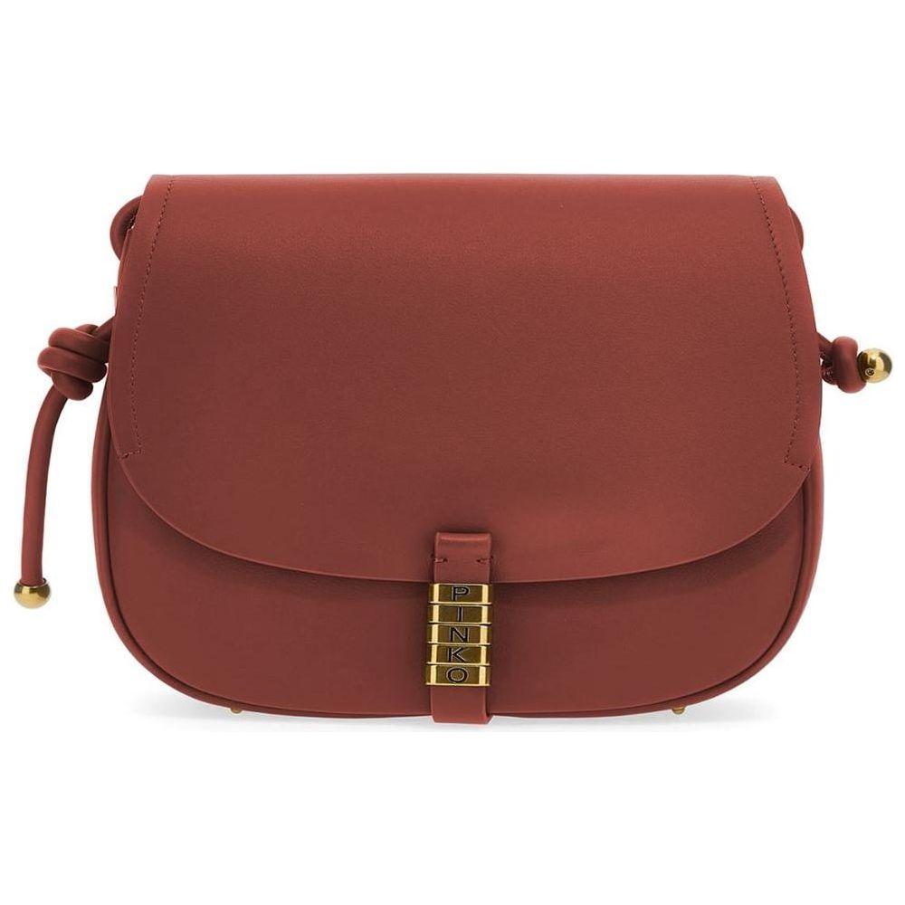 Luxour, PINKO Red Leather Women Crossbody, 