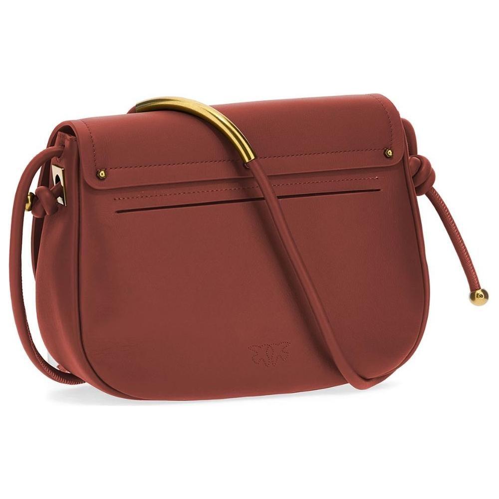 Luxour, PINKO Red Leather Women Crossbody, 