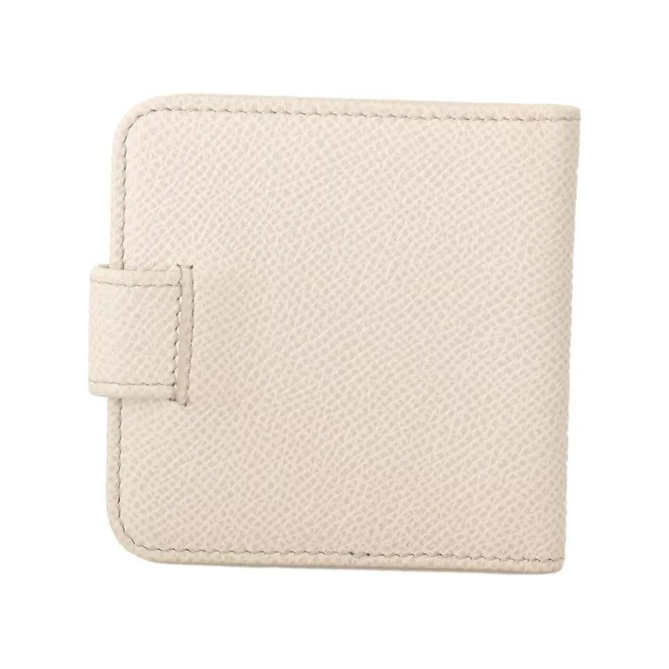 Luxour, Dolce & Gabbana White Dauphine Leather Condom Case Holder Pocket Wallet, 