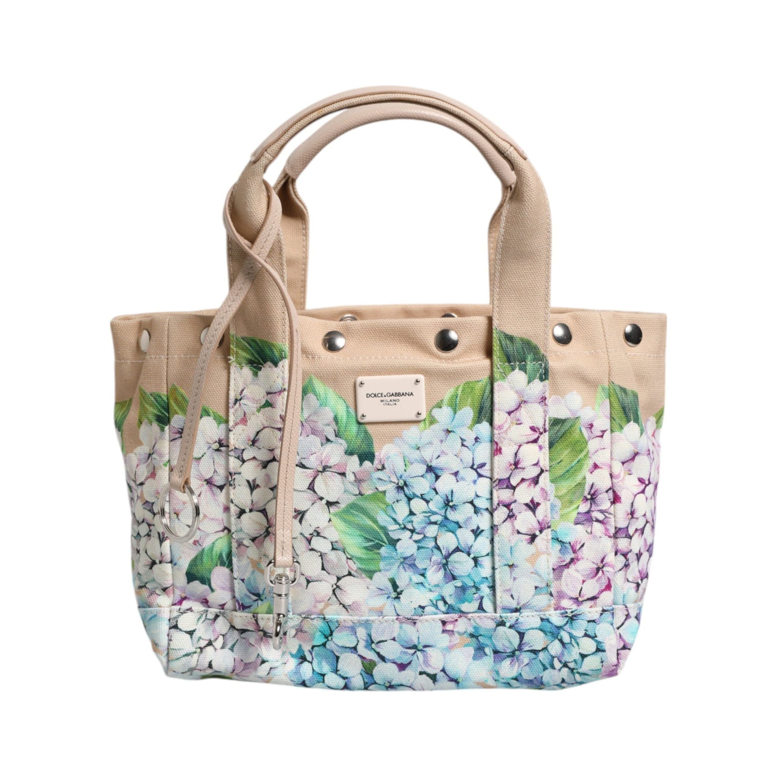 Luxour, Dolce & Gabbana Multicolor Floral Canvas TANIA Top Handle Tote Bag, 