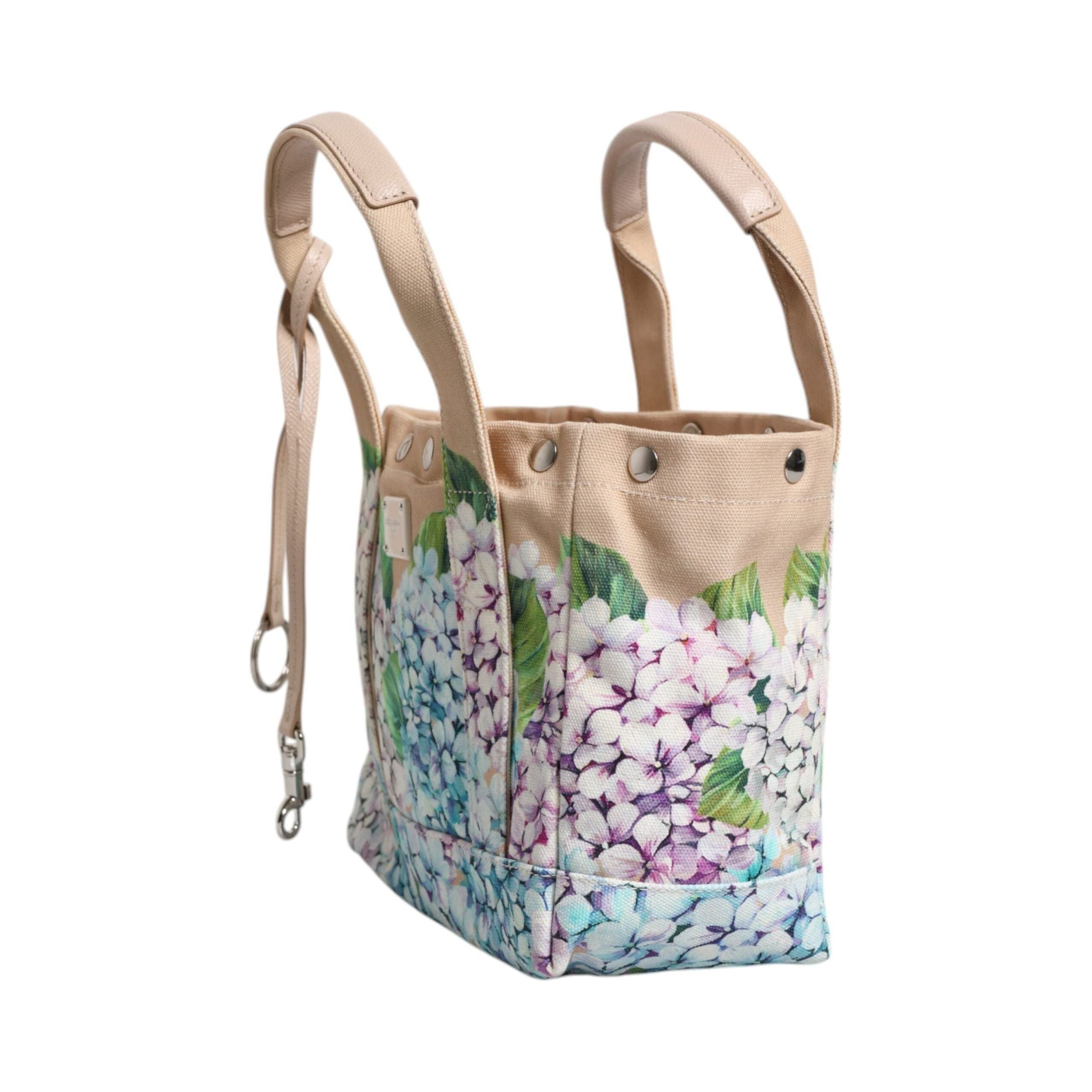 Luxour, Dolce & Gabbana Multicolor Floral Canvas TANIA Top Handle Tote Bag, 