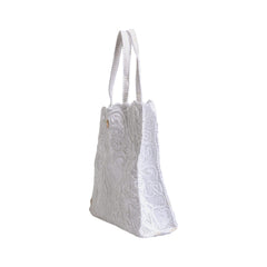 Luxour, Dolce & Gabbana Bag White Cordonetto Lace Beatrice Shopping Tote, 